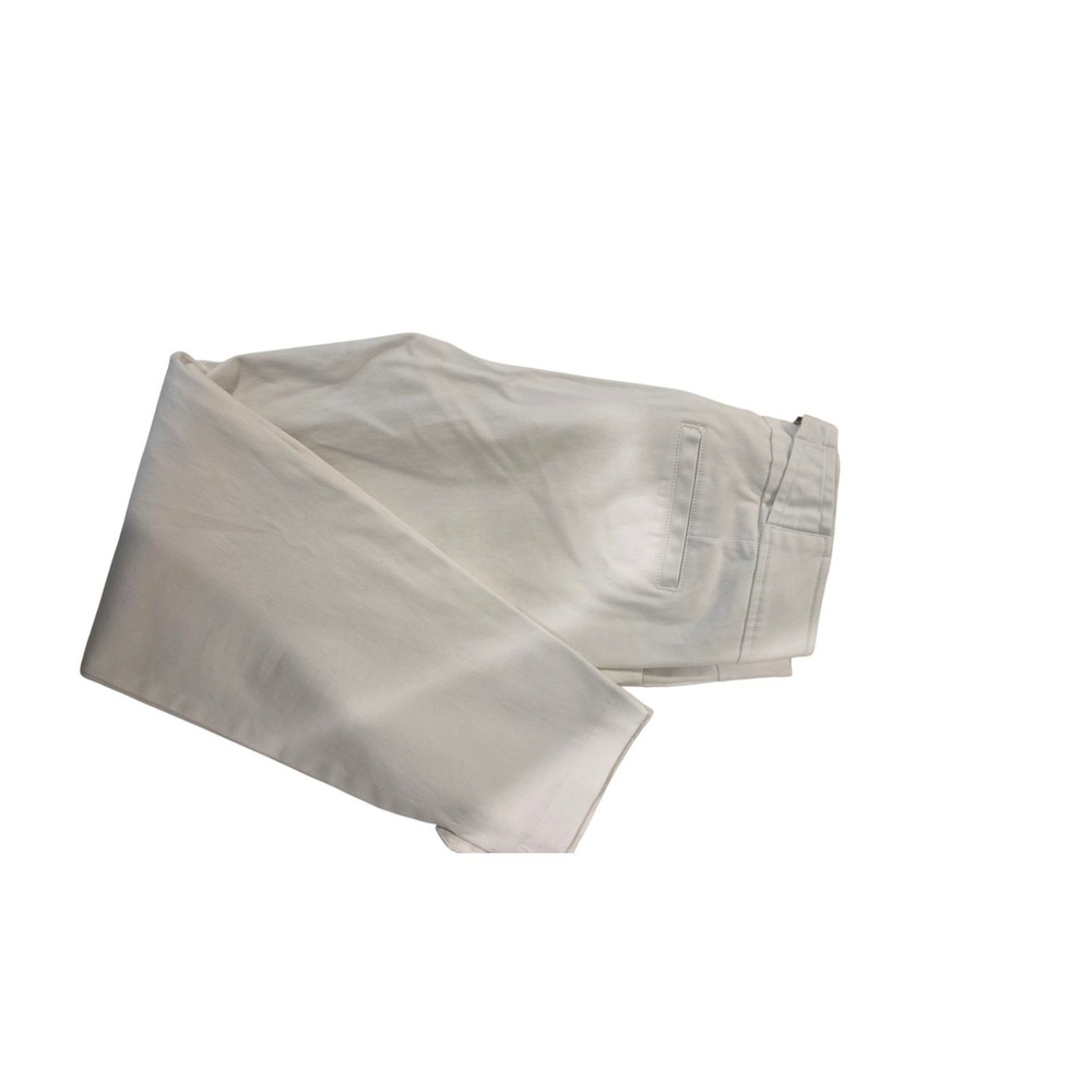 Cache Trousers Cotton Spandex Slim Fit White Minimalist Career Crop Size‎ 2